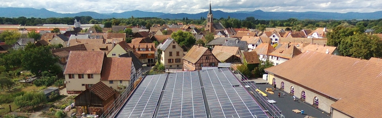 Toiture solaire sur le gymnase de Muttersholtz